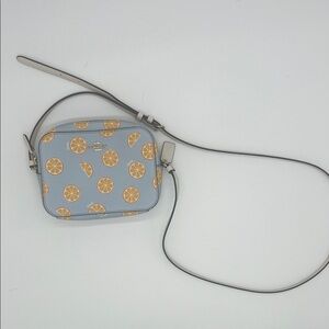 Coach Citrus Pattern Blue Crossbody Bag